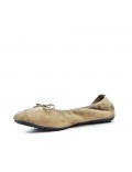 Beige comfort ballerina with star pattern