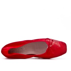 Ballerine rouge à motif étoile en grande taille