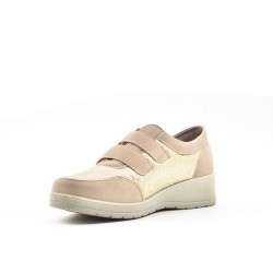 Basket mix matière pour femme