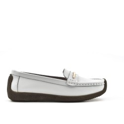Mocassin confort-blanc