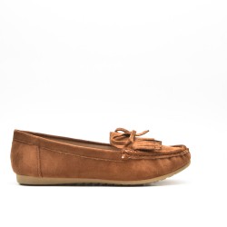 Mocassin en simili daim pour femme