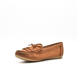 Mocassin en simili daim pour femme