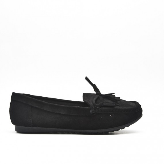 Mocassin en simili daim pour femme