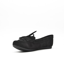 Mocassin en simili daim pour femme