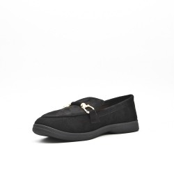 Mocassin en simili daim pour femme