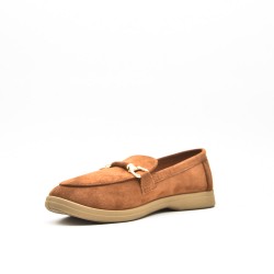 Mocassin en simili daim pour femme