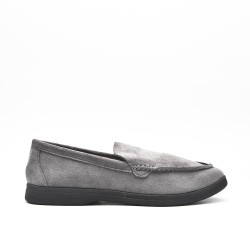 Mocassin en simili daim pour femme