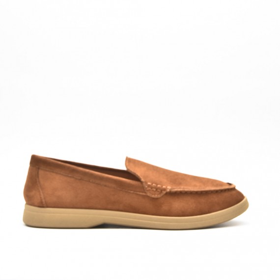 Mocassin en simili daim pour femme