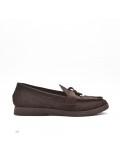 Mocassin en simili daim pour femme