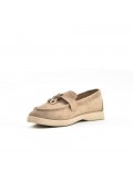 Mocassin en simili daim pour femme