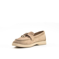 Mocassin en simili daim pour femme