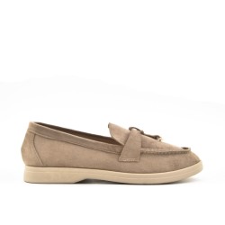 Mocassin en simili daim pour femme