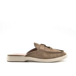 Mocassin en simili daim pour femme