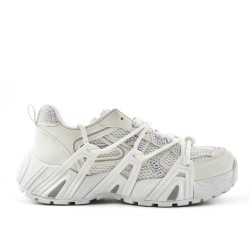 Basket mix matière pour femme