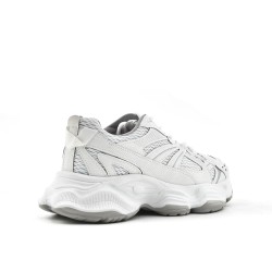 Basket mix matière pour femme