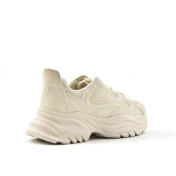 Basket mix matière pour femme