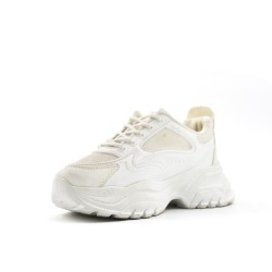 Basket mix matière pour femme