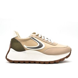 Basket mix matière pour femme