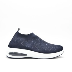 Women's sneakers shoes textil without lace-up