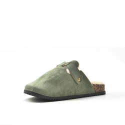 Mule noire décoré en métal doré