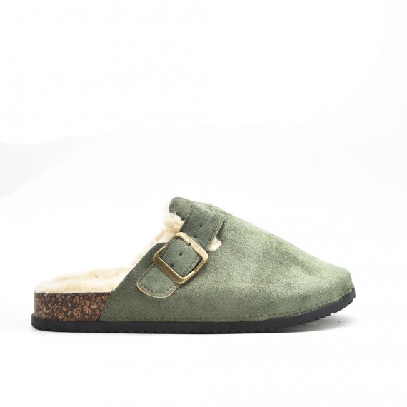 Mule noire décoré en métal doré