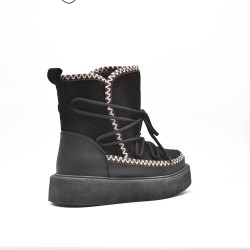 Bottines à lacet en simili daim pour femme