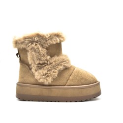 Bottines à lacet en simili daim pour femme