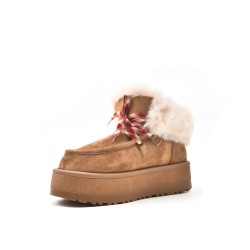 Bottines à lacet en simili daim pour femme