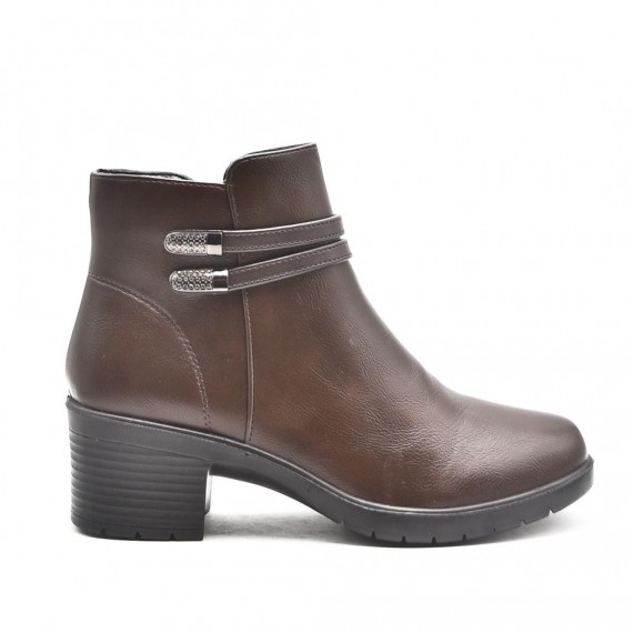 Bottines style santiag en simili cuir