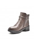 Bottines style santiag en simili cuir