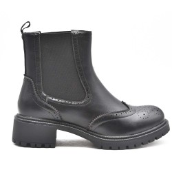 Bottines style santiag en simili cuir