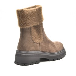 Bottines en simili daim pour femme