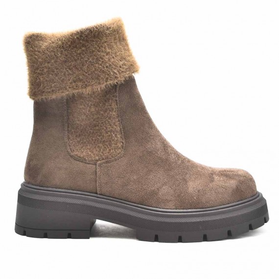 Botines clásicos de pelo para mujer.