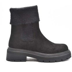 Botines clásicos de pelo para mujer.