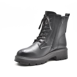 Bottines à lacet en simili cuir pour femme