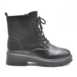 Bottines à lacet en simili cuir pour femme