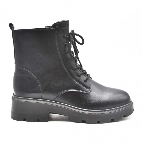 Bottines à lacet en simili cuir pour femme