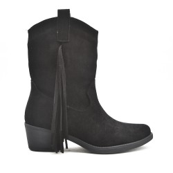 Bottines à talons en simili daim