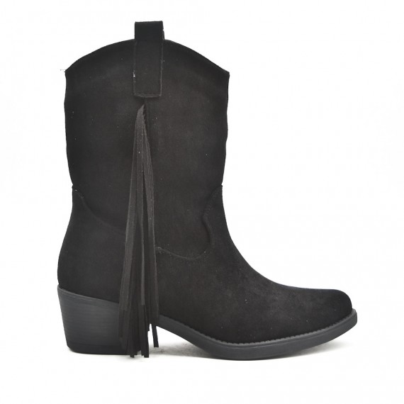 Bottines à talons en simili daim