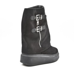 Bottines en simili daim pour femme