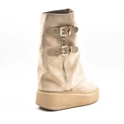 Bottines en simili daim pour femme