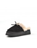 Pantoufle mule avec bande de fourrure