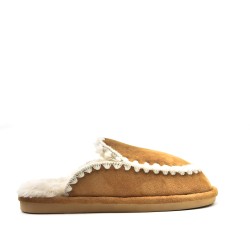 Pantuflas con detalle blanco