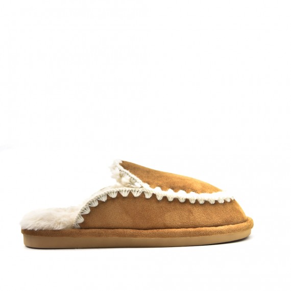 Pantuflas con detalle blanco