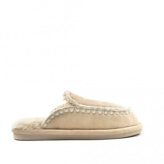 Pantuflas con detalle blanco