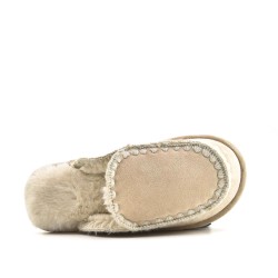 Pantuflas con detalle blanco