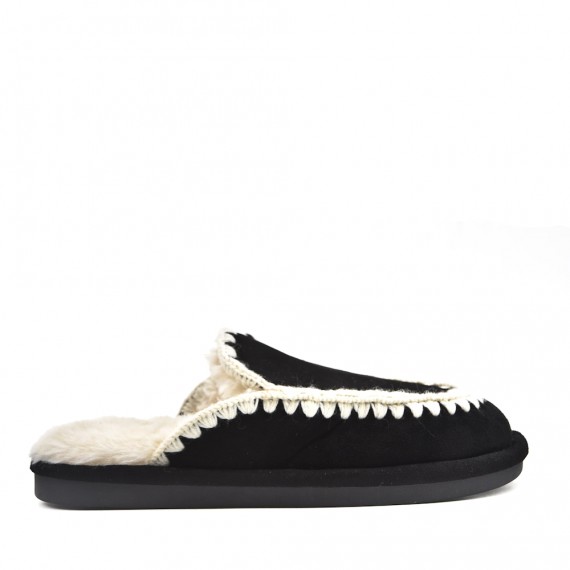 Pantuflas con detalle blanco