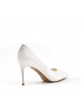 Escarpin en simili cuir à talon 