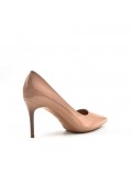 Leatherette pump with heels