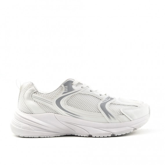 Zapatilla de material mixto con cordones